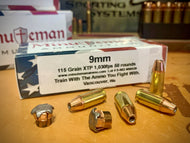 9mm 115 grain XTP @ 1,260 fps.