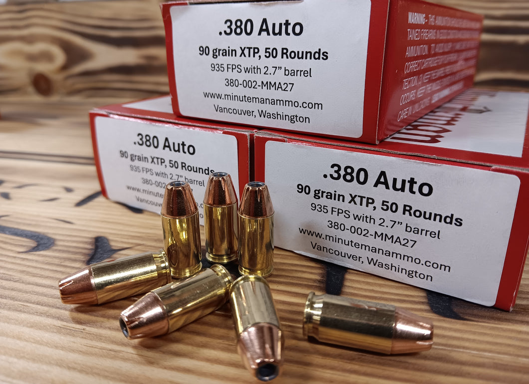 .380 ACP 90 grain XTP @ 935 FPS.