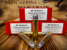.45-70 Gov't. 405 Grain Hard-Cast RNFP-FB, 22 BHN, 20 Rounds