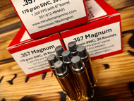 .357 Magnum 170 grain SWC Hard-Cast @ 1,350 FPS, 20 Rds - Bear Down Collection