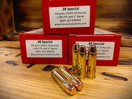 .38 Special, 158 grain CMJFP -- 1,000 FPS, 50 Rounds.