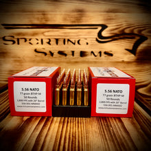 5.56 NATO, 77 grain BTHP @ 2,800 FPS