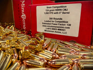 9mm Competition Load - 124 grain HBRN CMJ - 130 PF