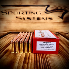 .38 Special, 158 grain CMJFP, 1,000 FPS, 50 Rounds.
