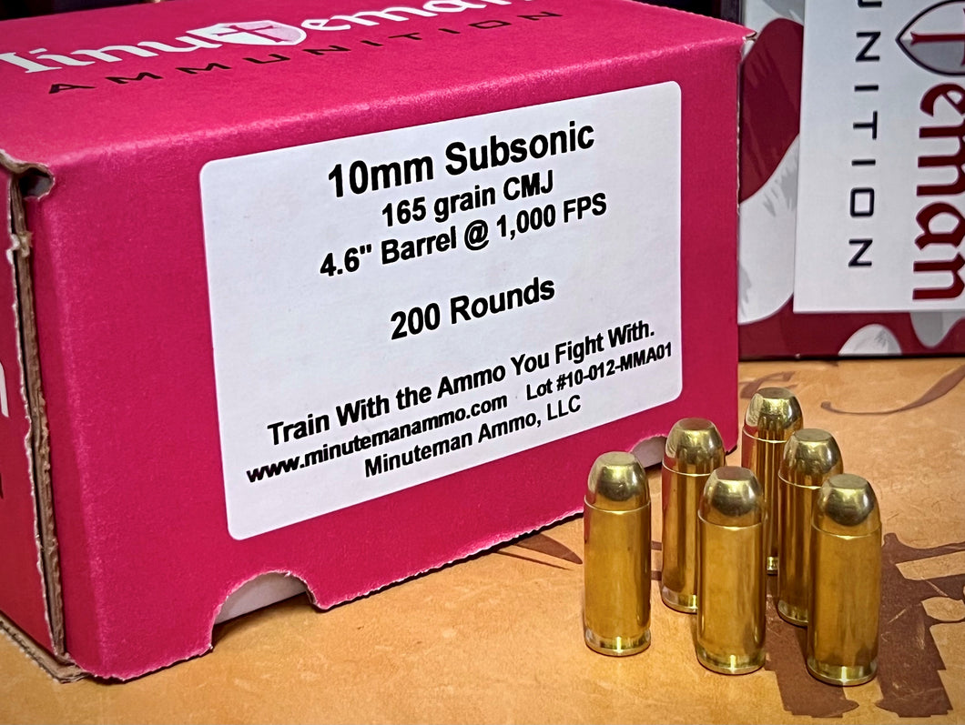 10mm Subsonic 165 grain CMJ @ 1,000fps.
