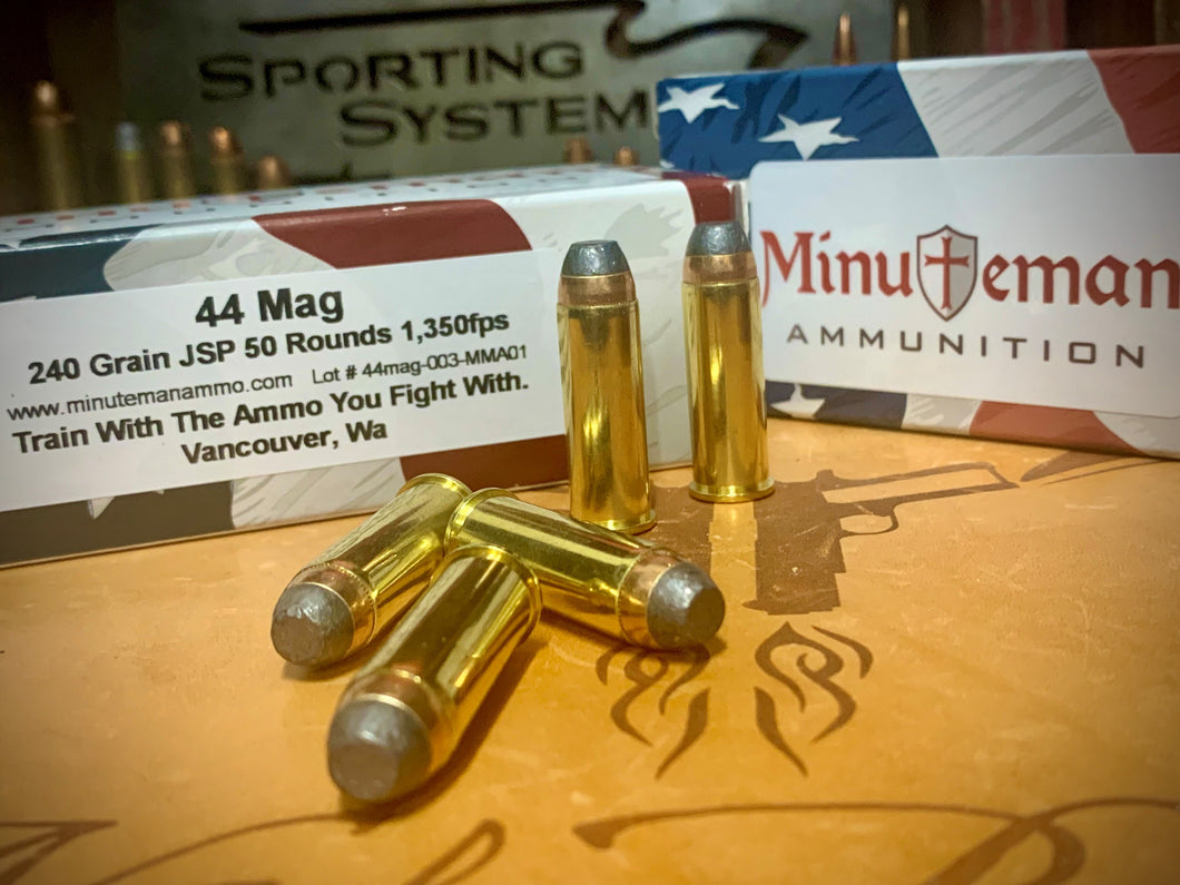 44 Magnum 240 grain Montana Gold JSP @1,360 fps